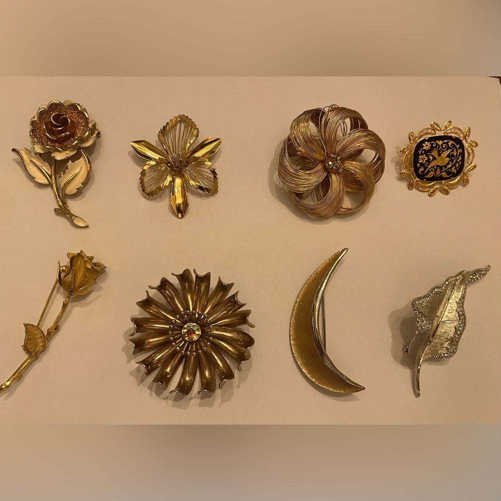 Vintage brooch collection.